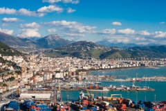 Landscape of the city of Salerno in Italy